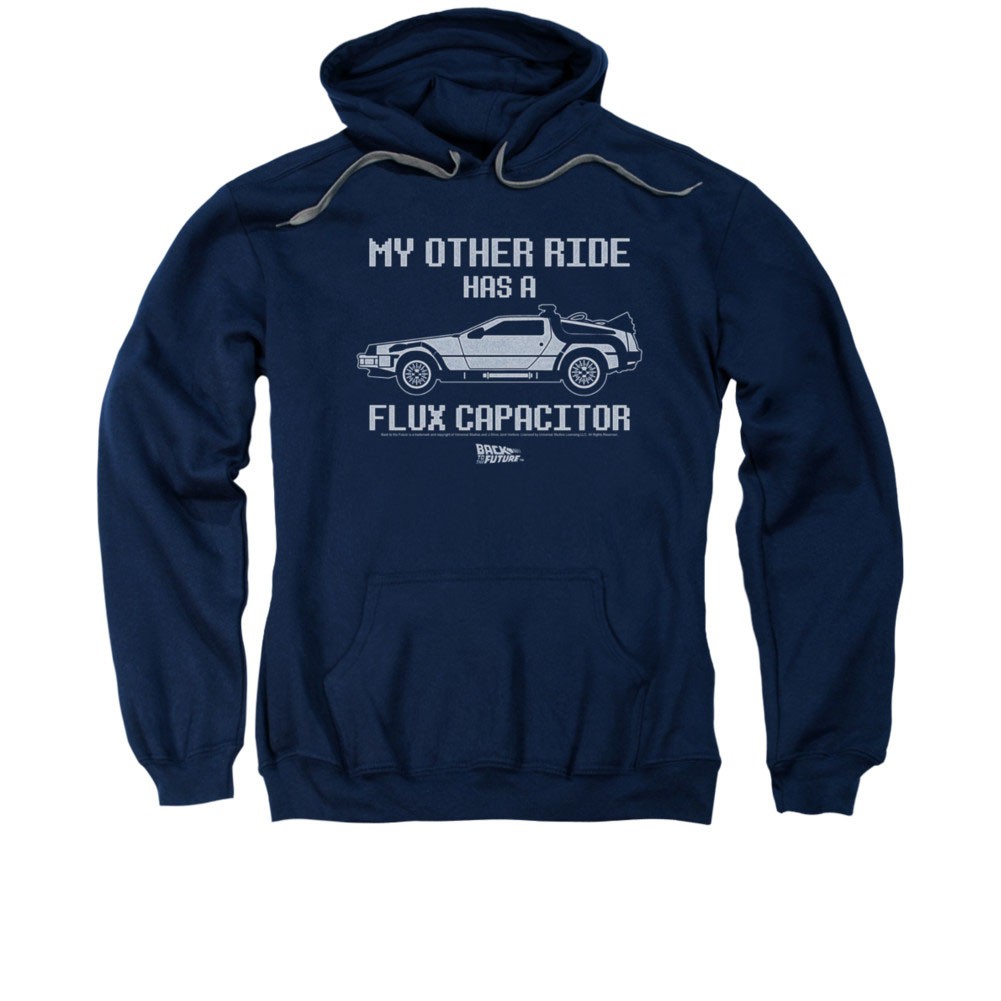 Back To The Future My Other Ride Men's Blue Pullover Hoodie