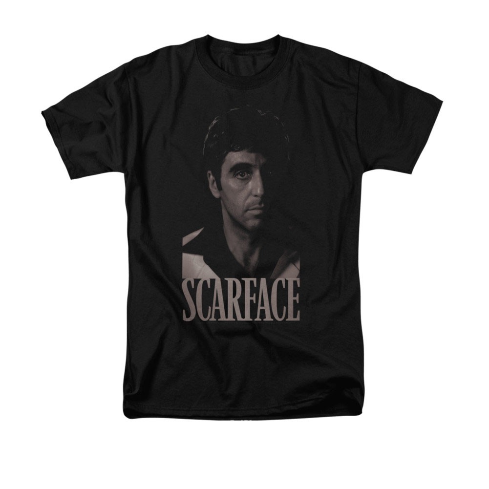Scarface Men's Black And White Tony Photo Tee Shirt