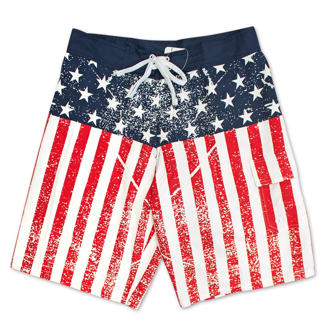USA Distressed Patriotic American Flag Boardshorts