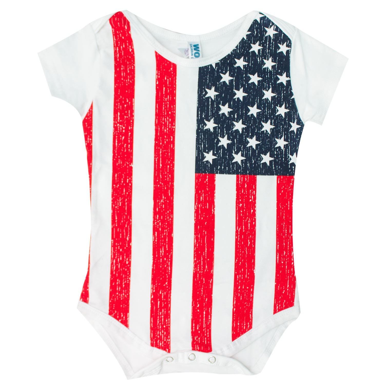 American Flag Baby Infant One Piece Body Snap Suit