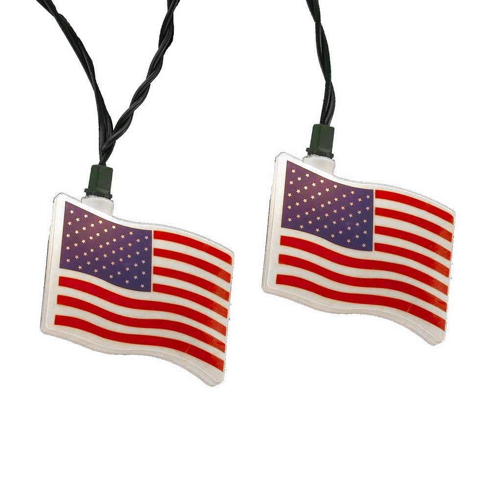 USA Patriotic Flag Light String Set