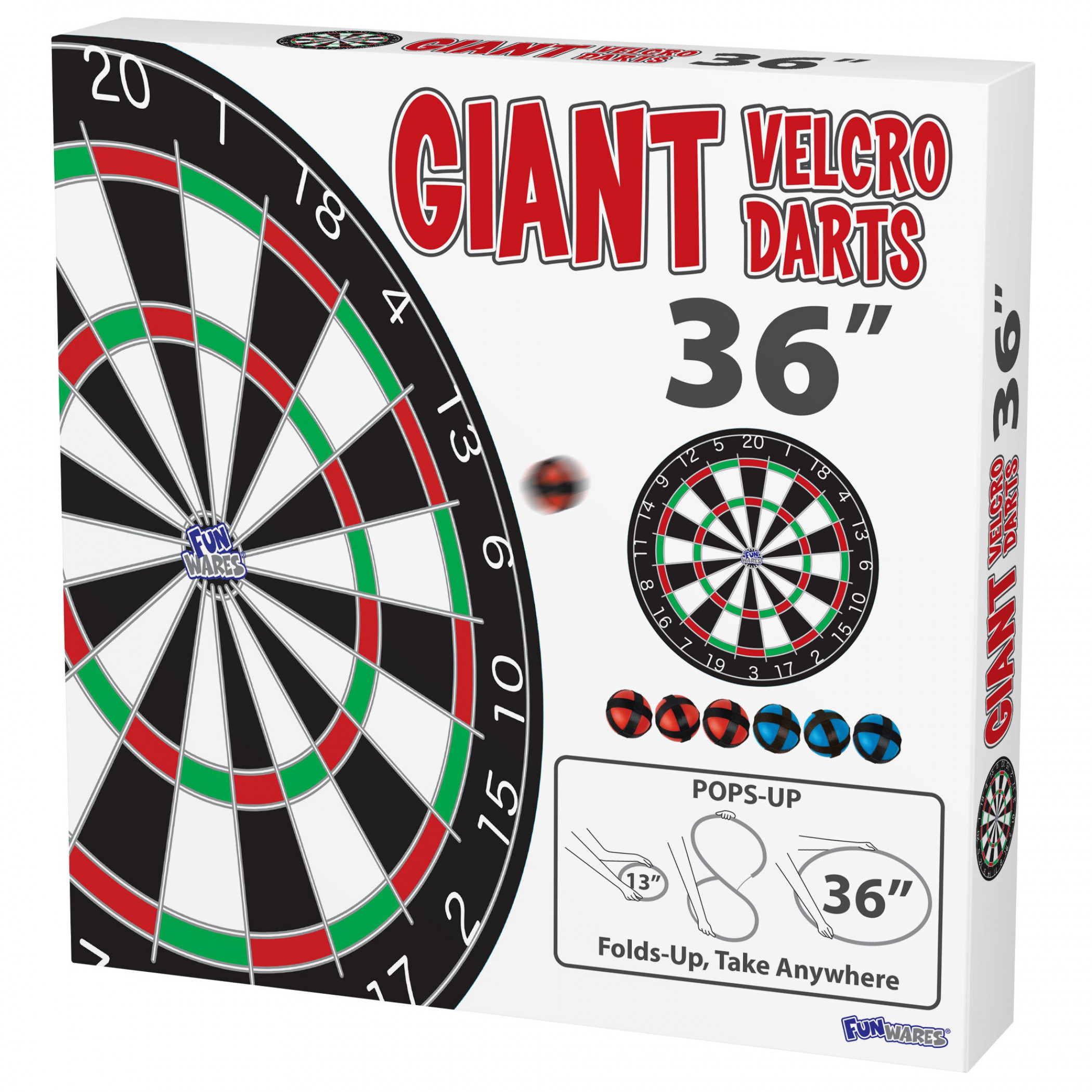 Giant Safety Darts with 36" Fabric Dartboard