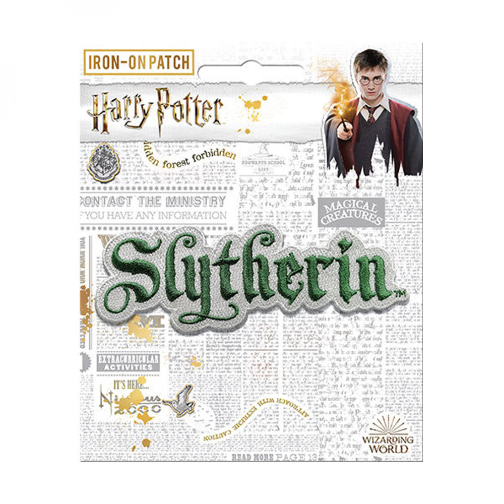 Harry Potter Slytherin Text Iron On Patch