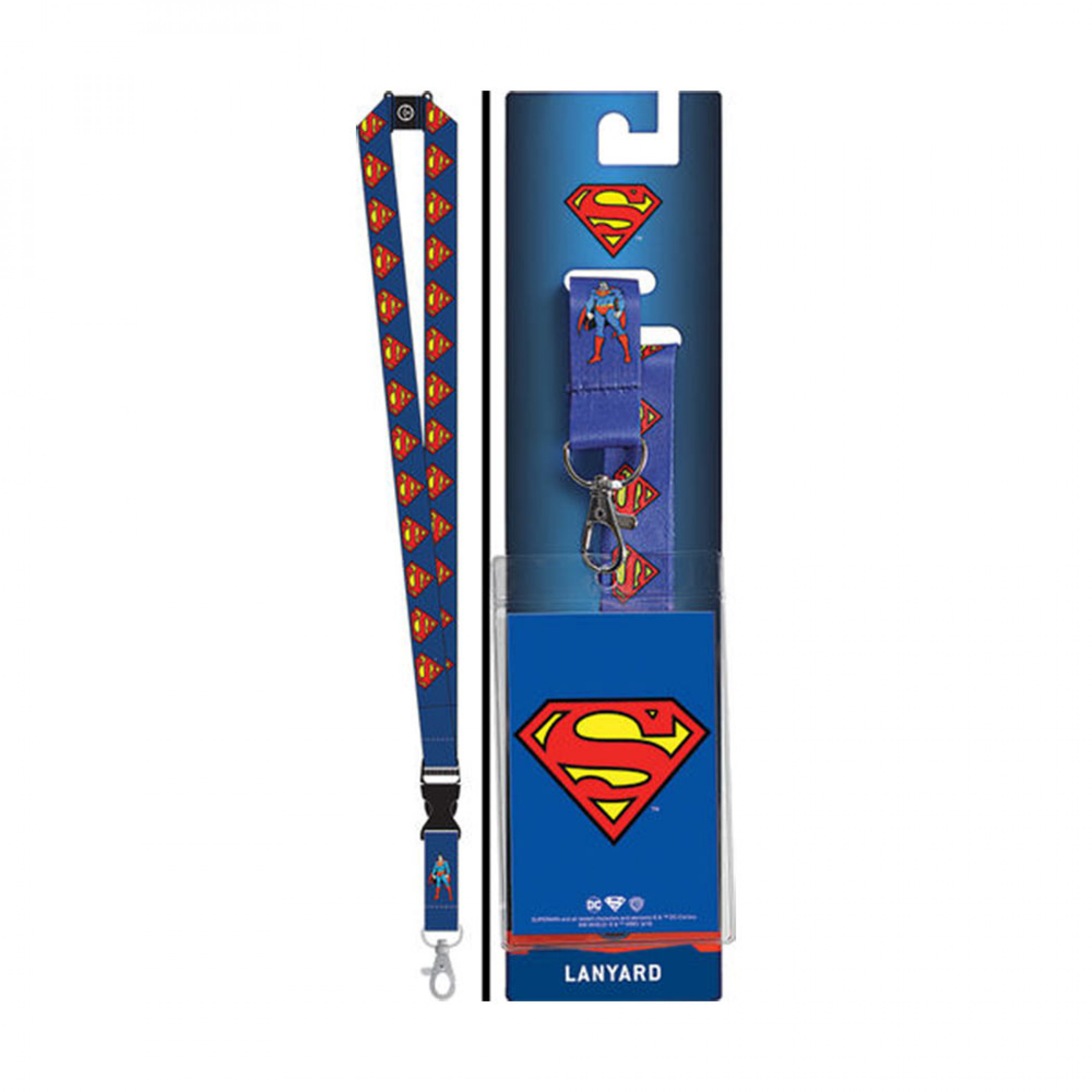 Superman Repeating Logos Lanyard