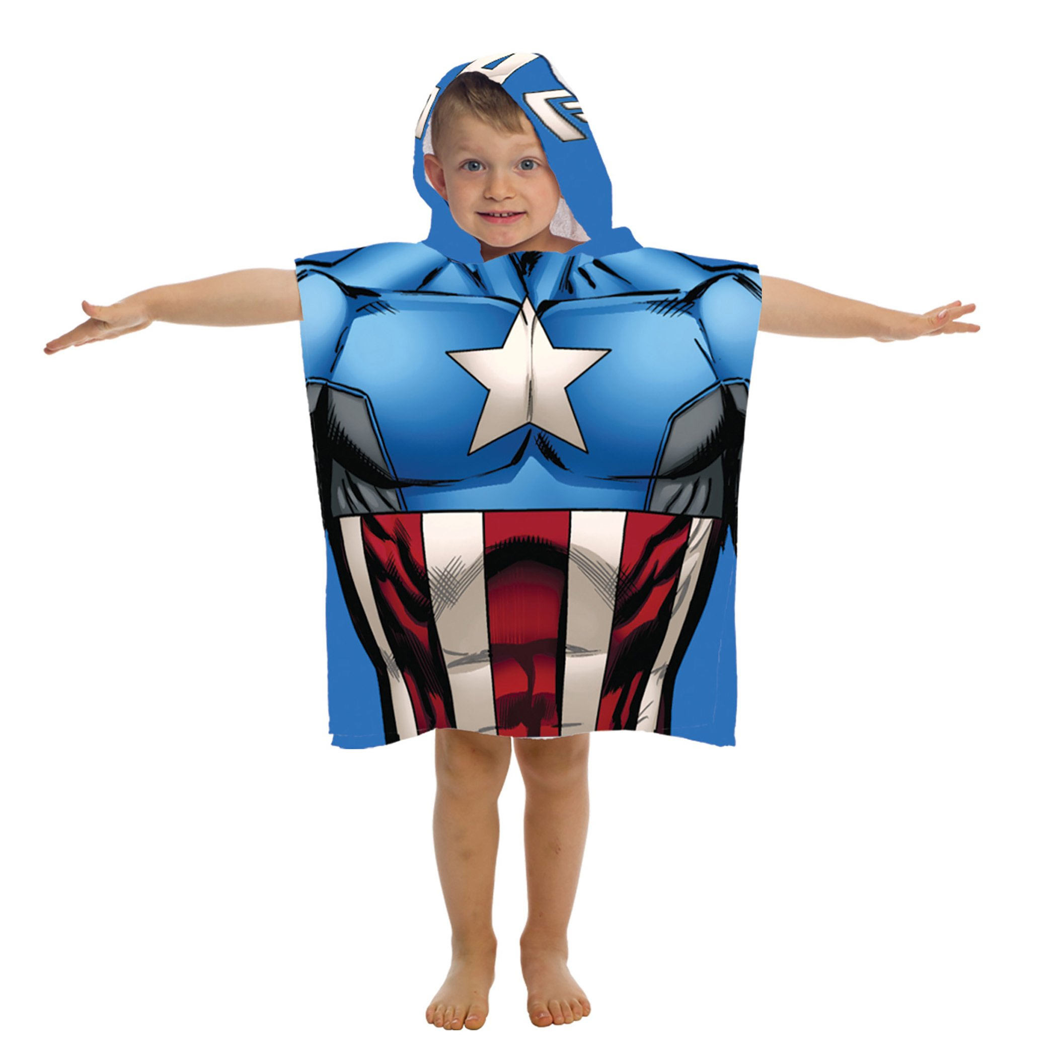 Marvel Captain America Youth Hooded Poncho Towel