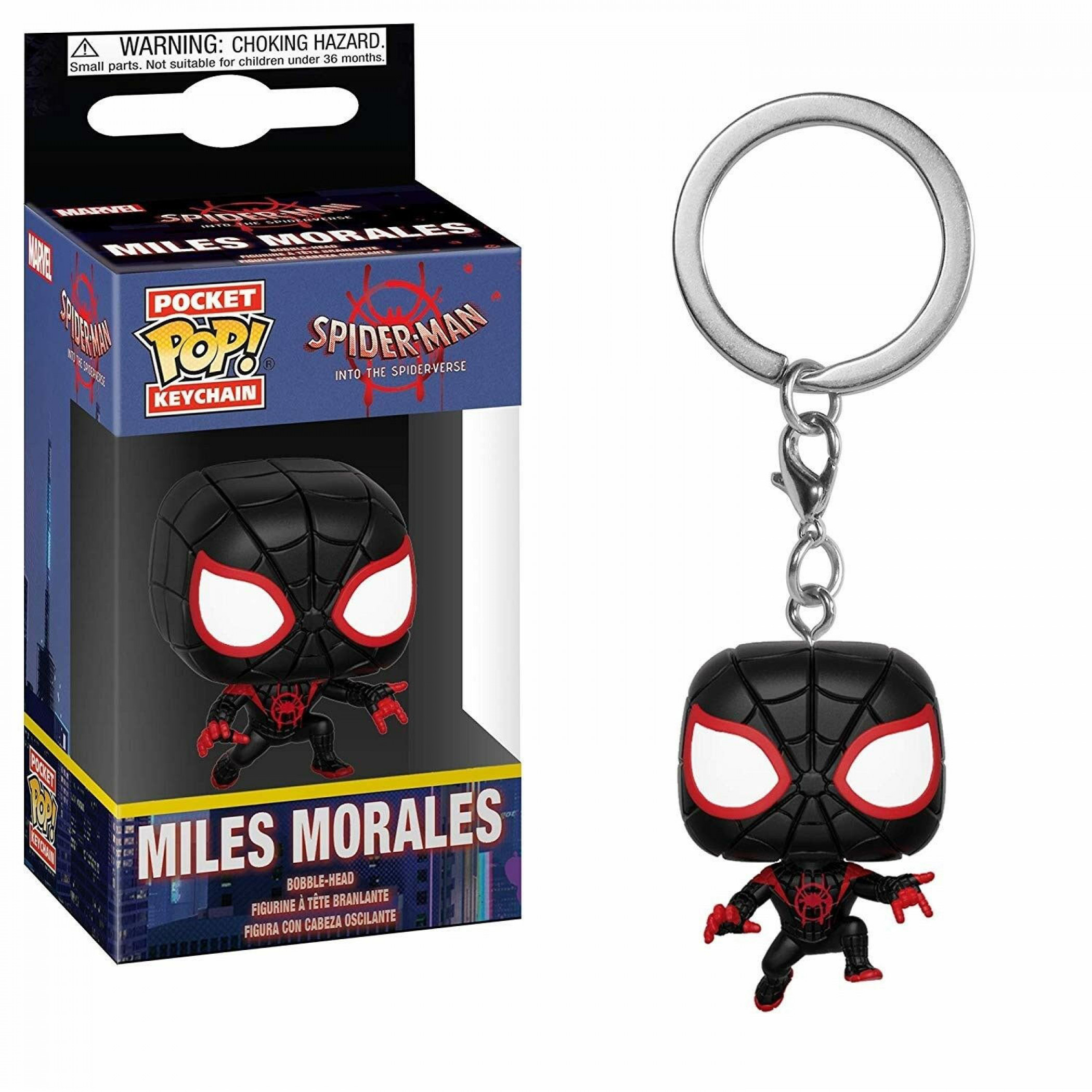 Spider-man Miles Morales Funko Pop Pocket Keychain