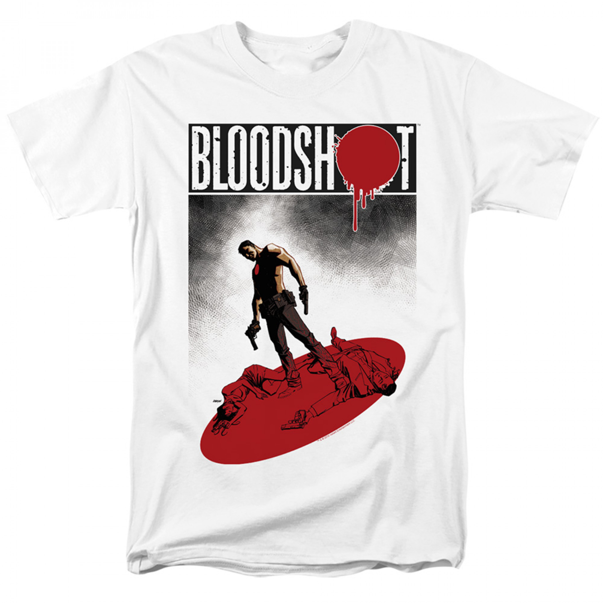 Bloodshot Gun Down White T-Shirt