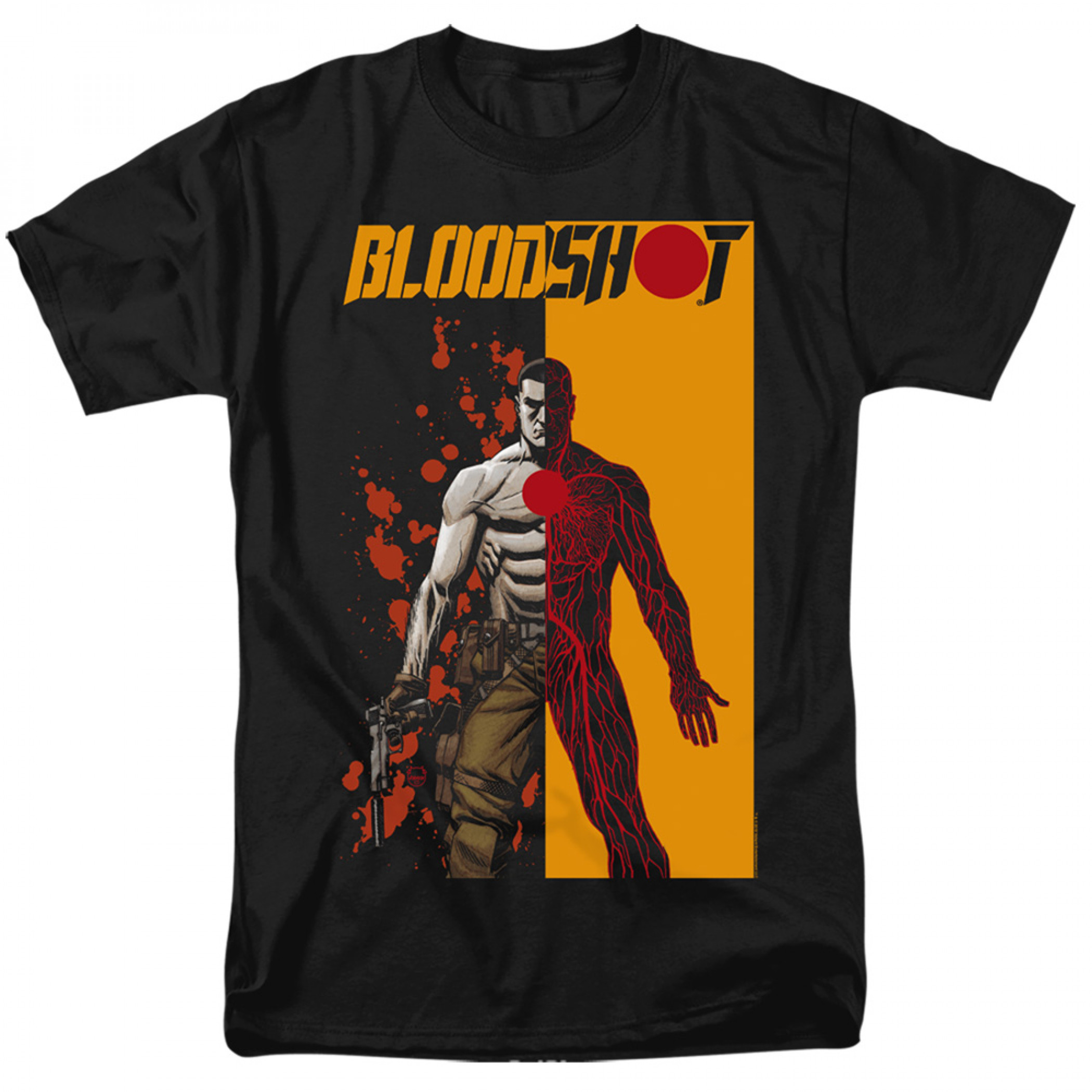 Bloodshot Split Black T-Shirt