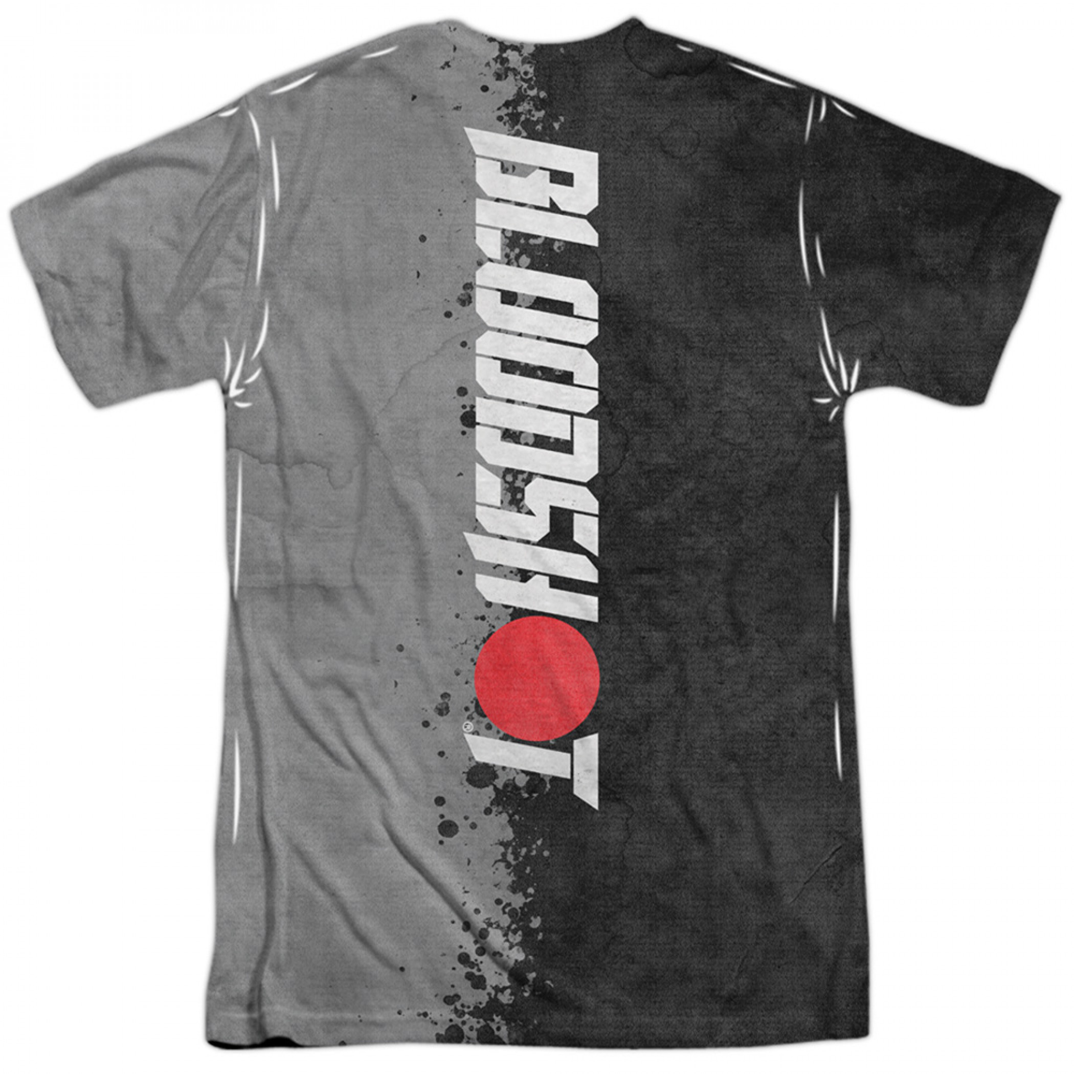 Bloodshot Split Veins Front and Back Print T-Shirt