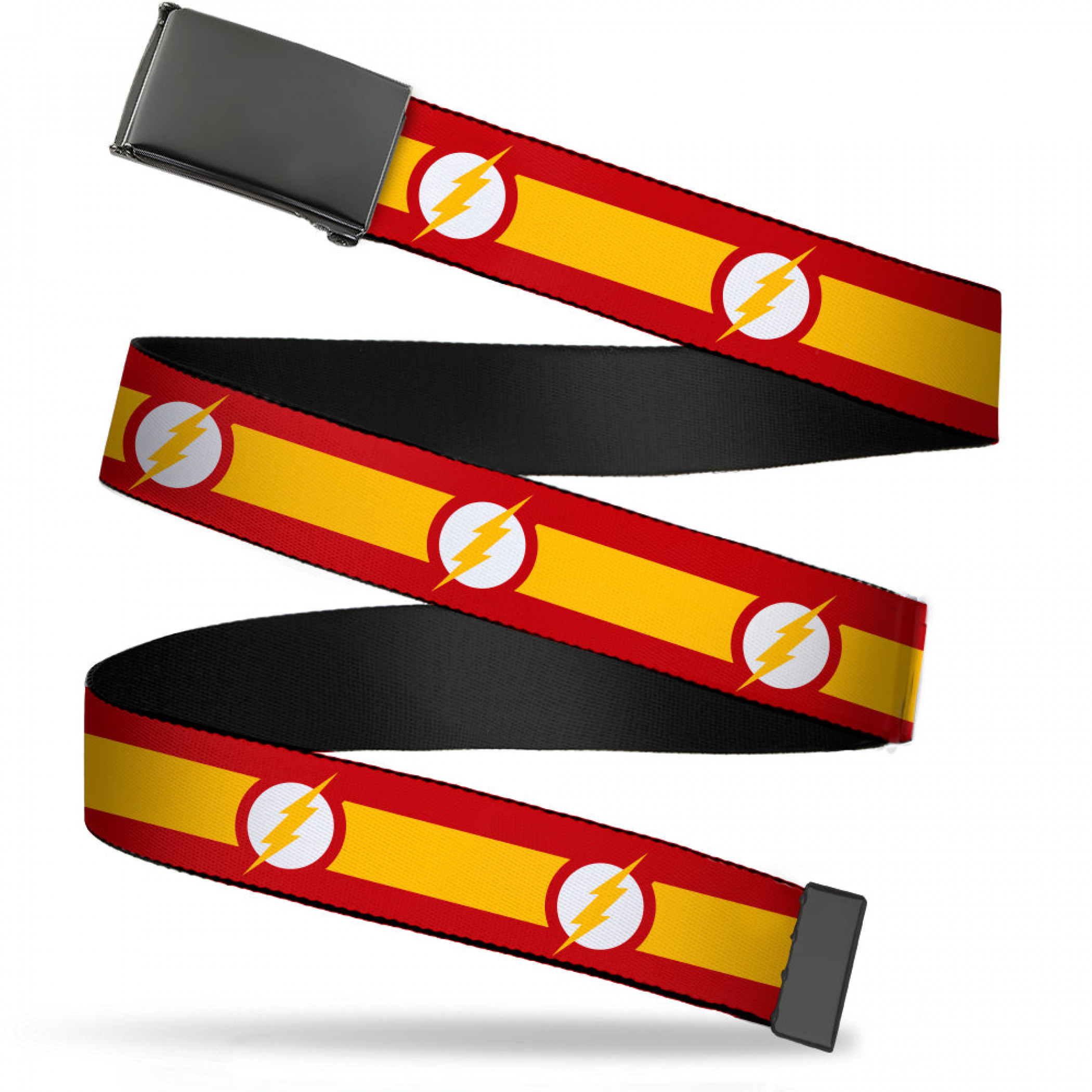 The Flash Logo Striped Web Belt