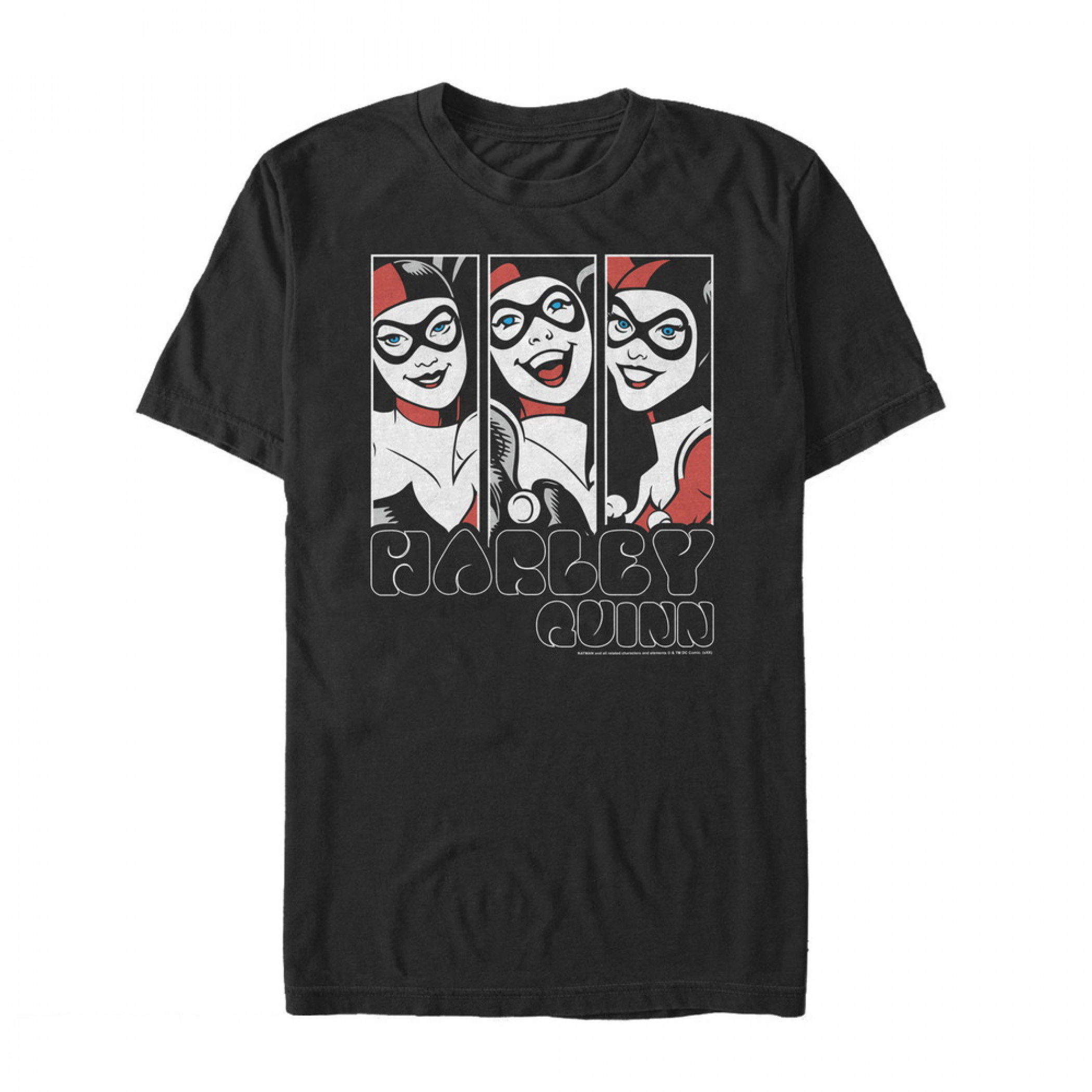 Harley Quinn Expressions Black T-Shirt