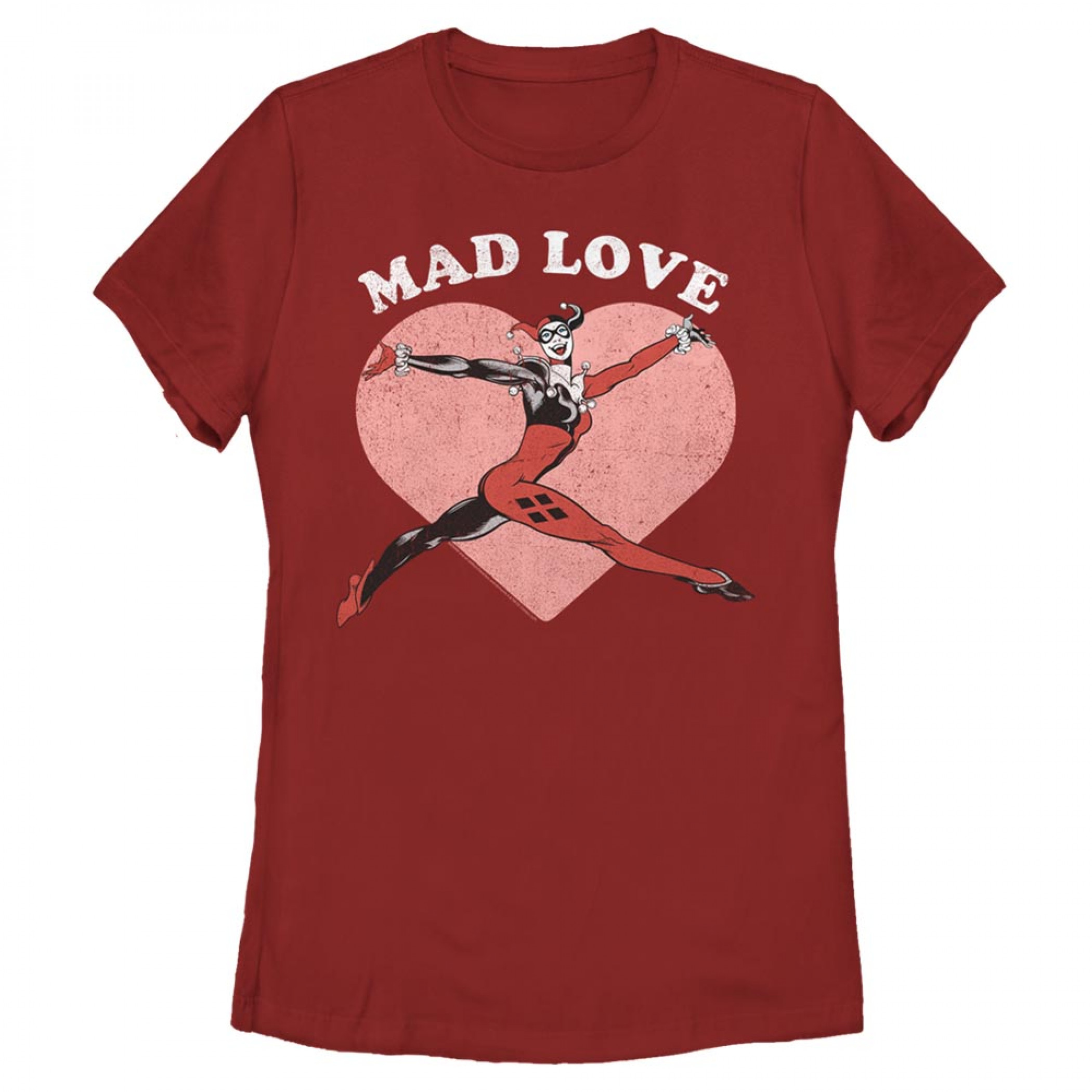 DC Comics Harley Quinn Mad Love Valentine's Day Juniors T-Shirt