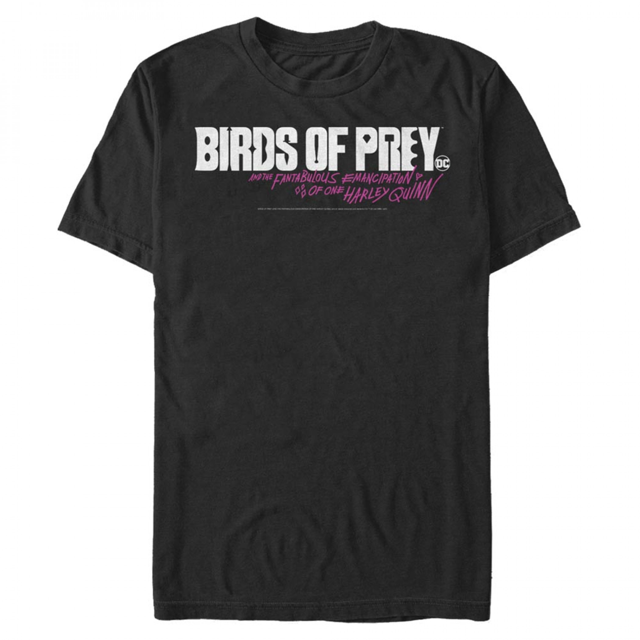 Birds of Prey Harley Quinn Title Black T-Shirt