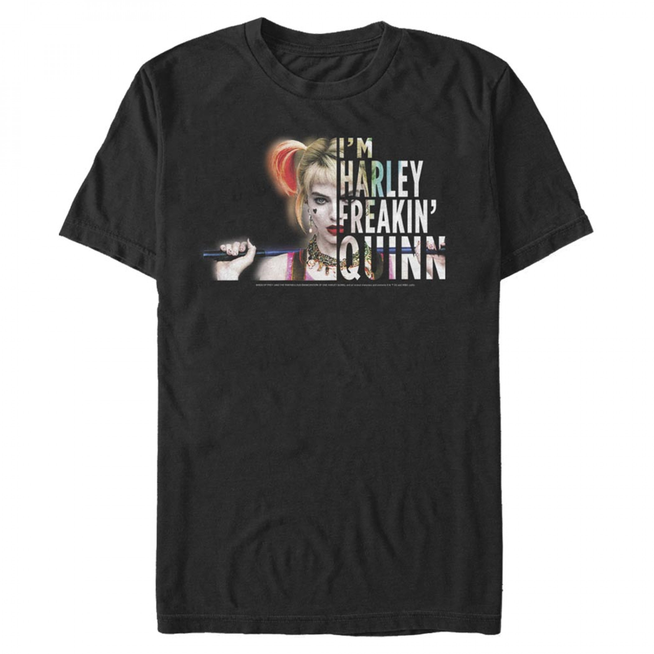 Birds of Prey Harley Freakin Quinn Black T-Shirt