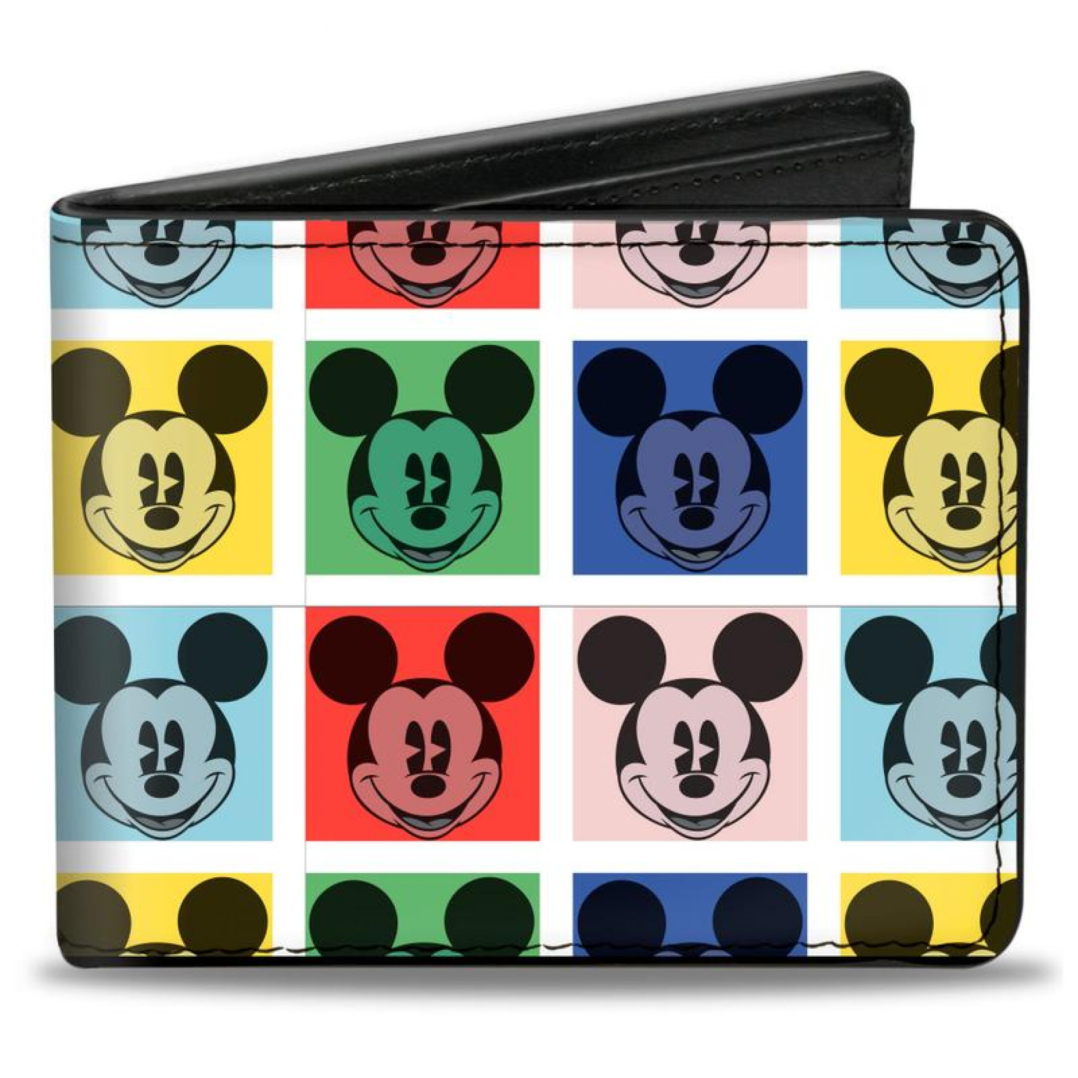 Mickey Mouse Disney Face Blocks Bi Fold Wallet