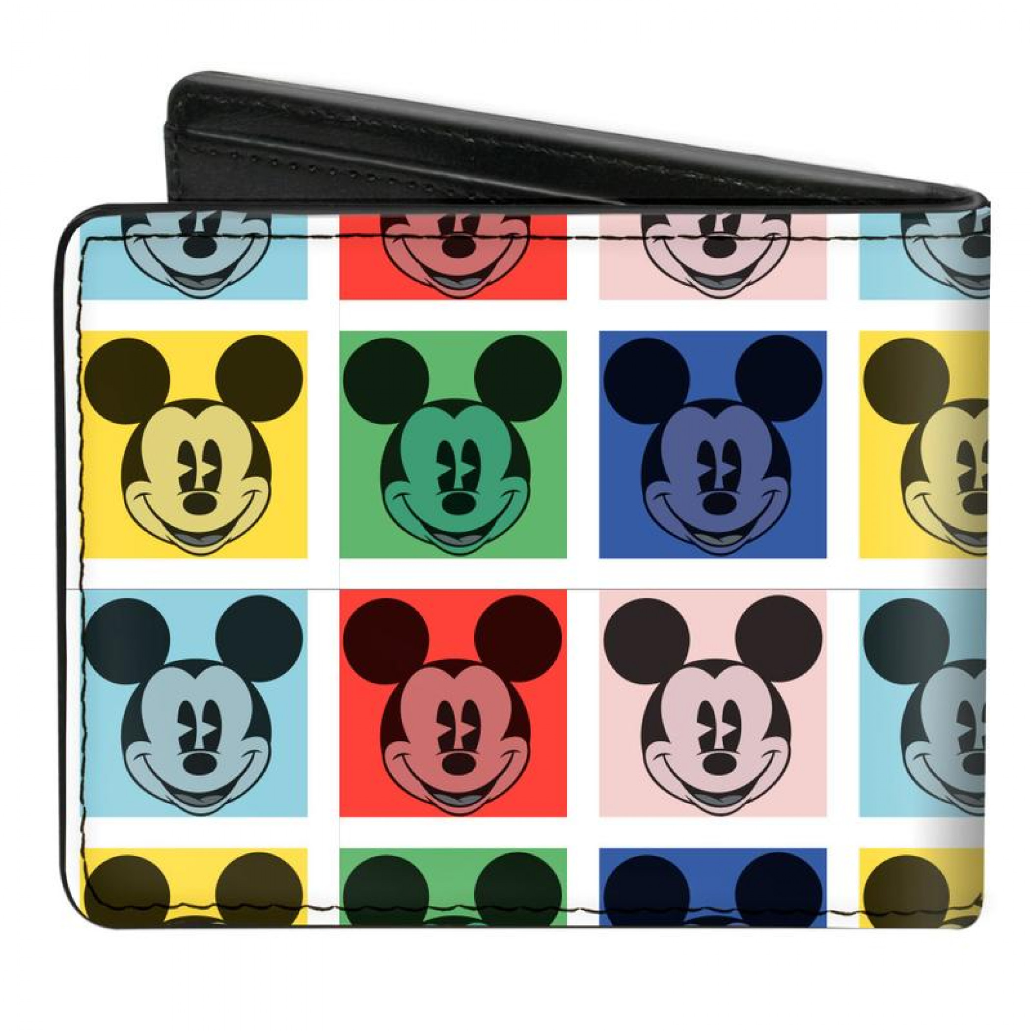 Mickey Mouse Disney Face Blocks Bi Fold Wallet