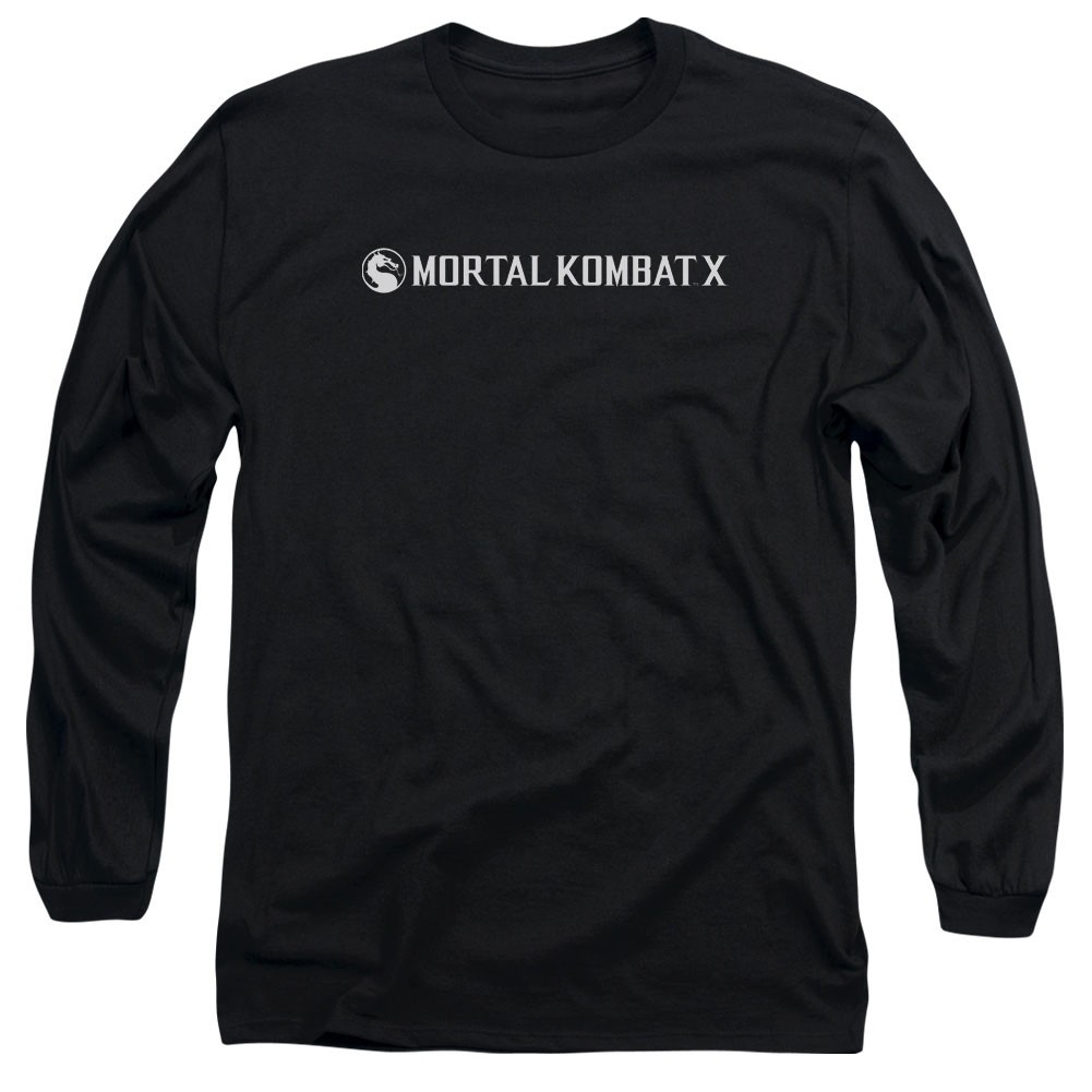 Mortal Kombat X Horizontal Logo Black Long Sleeve T-Shirt
