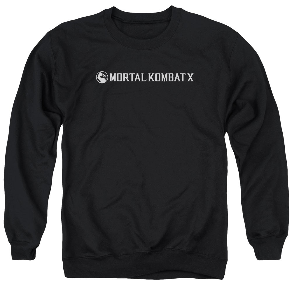 Mortal Kombat X Horizontal Logo Black Crew Neck Sweatshirt