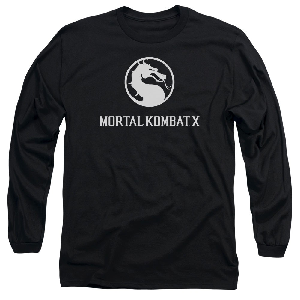 Mortal Kombat X Dragon Logo Black Long Sleeve T-Shirt