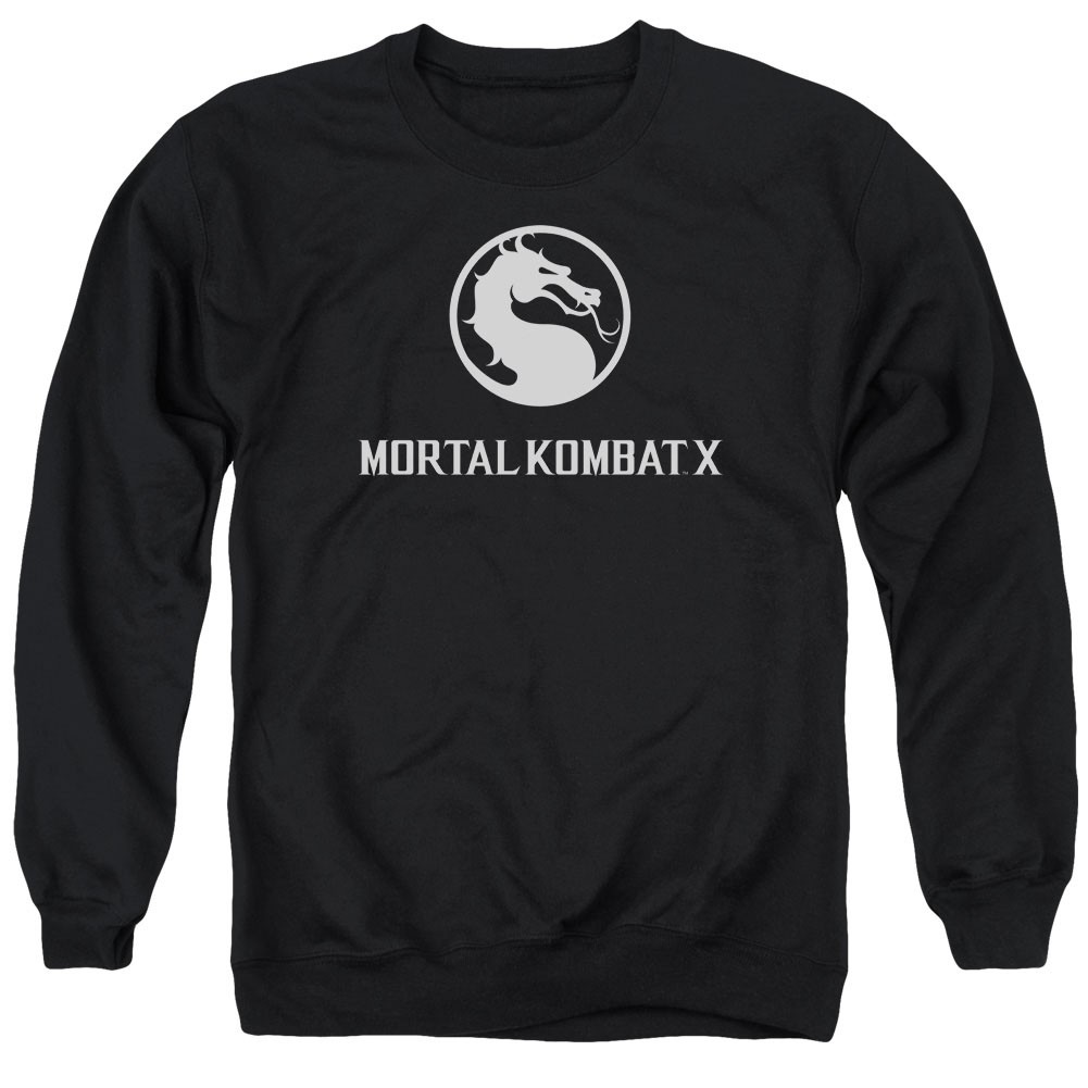 Mortal Kombat X Dragon Logo Black Crew Neck Sweatshirt
