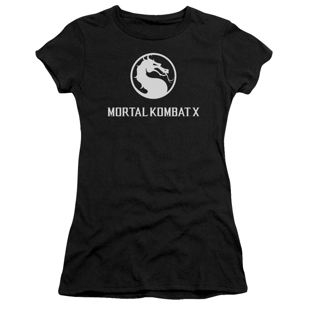 Mortal Kombat X Dragon Logo Black Juniors T-Shirt