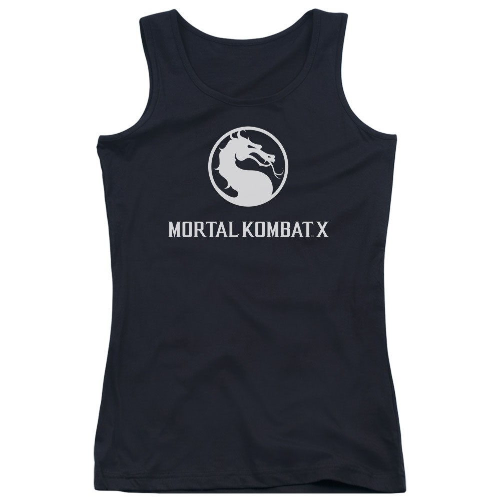 Mortal Kombat X Dragon Logo Black Juniors Tank Top