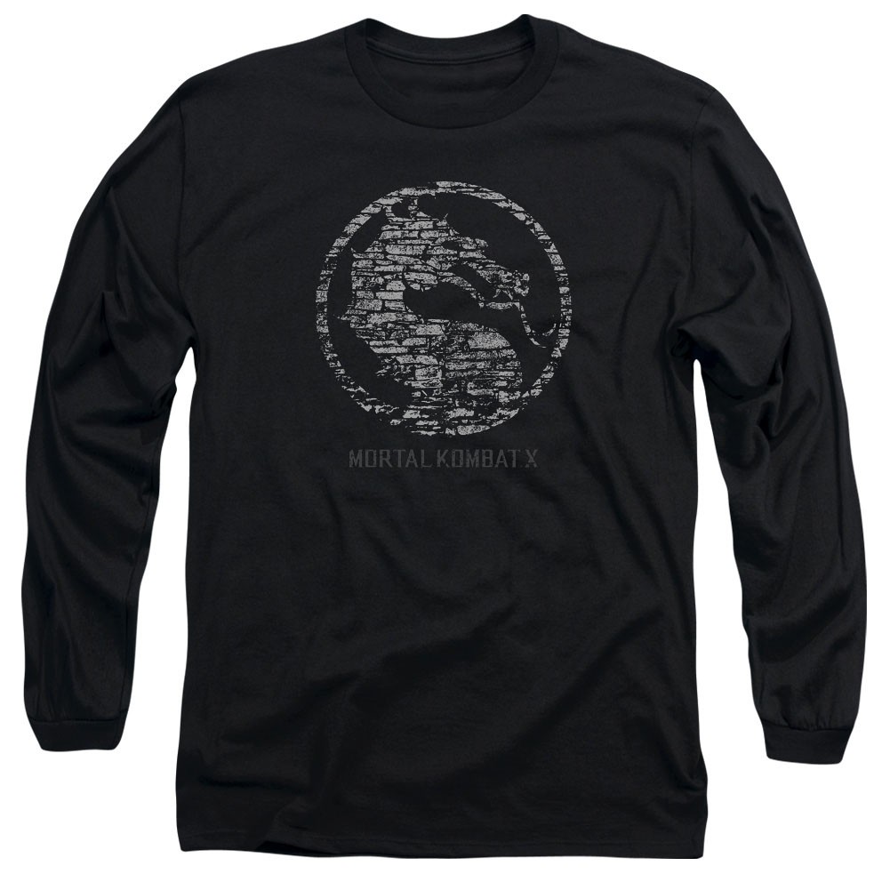 Mortal Kombat X Stone Seal Black Long Sleeve T-Shirt