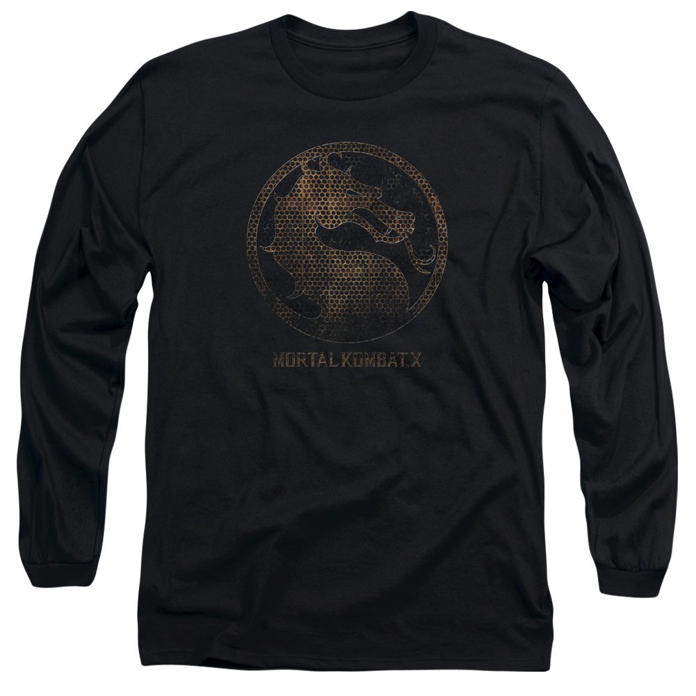 Mortal Kombat X Metal Seal Black Long Sleeve T-Shirt