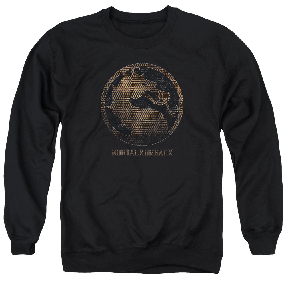 Mortal Kombat X Metal Seal Black Crew Neck Sweatshirt