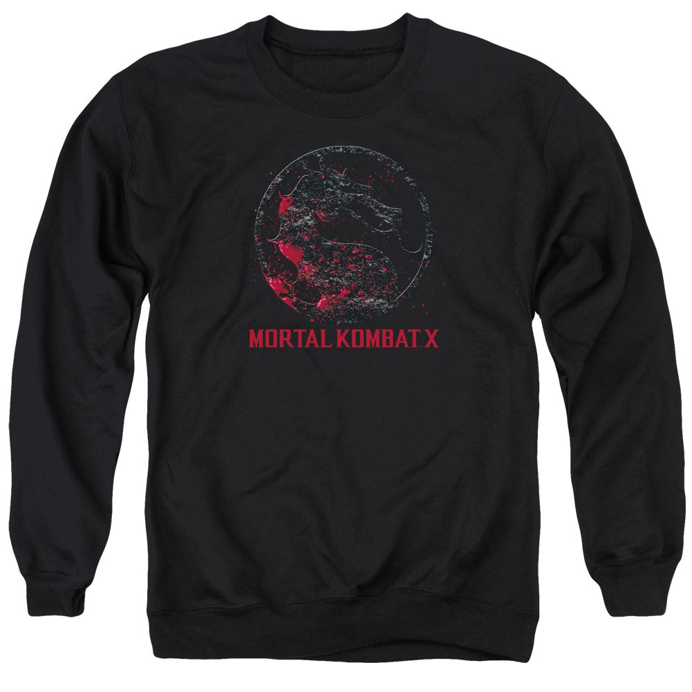Mortal Kombat X Bloody Seal Black Crew Neck Sweatshirt