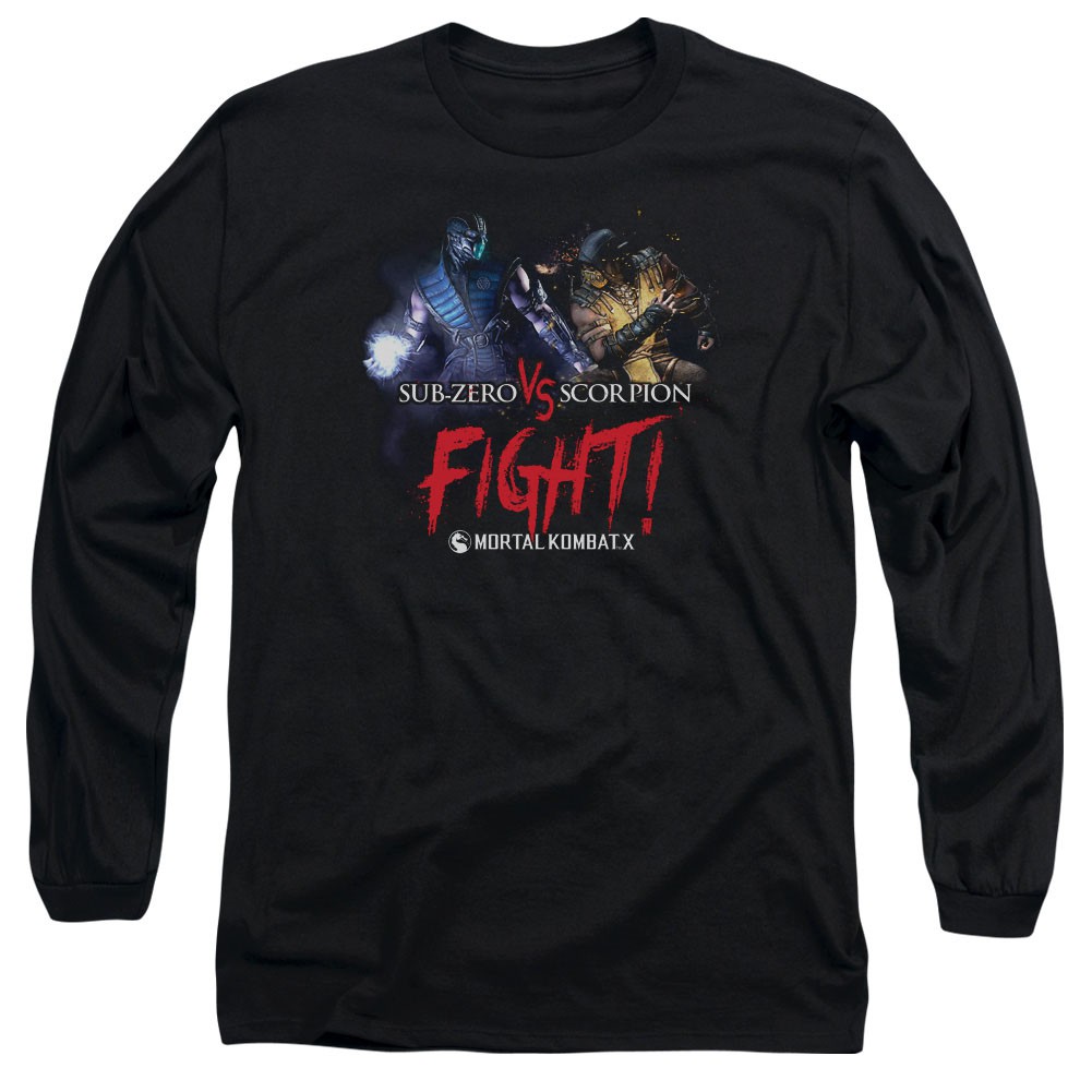 Mortal Kombat X Fight Black Long Sleeve T-Shirt