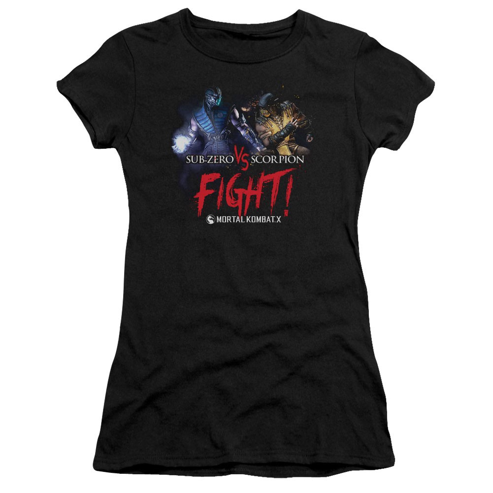 Mortal Kombat X Fight Black Juniors T-Shirt
