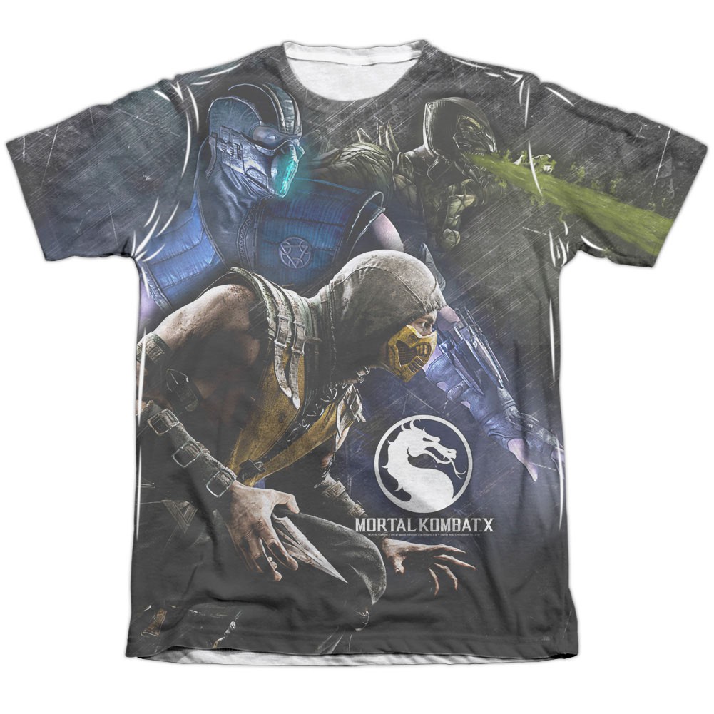 Mortal Kombat X Three Of A Kind White Sublimation T-Shirt