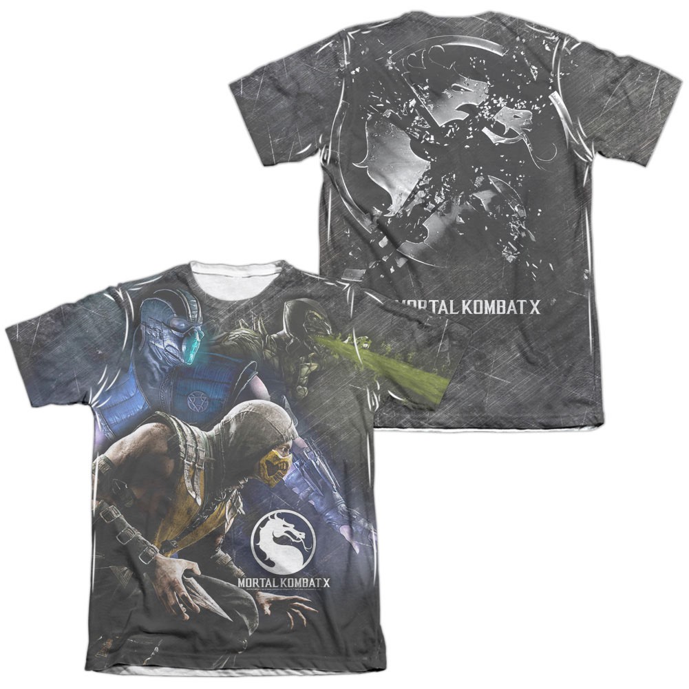 Mortal Kombat X Three Of A Kind  White 2-Sided Sublimation T-Shirt
