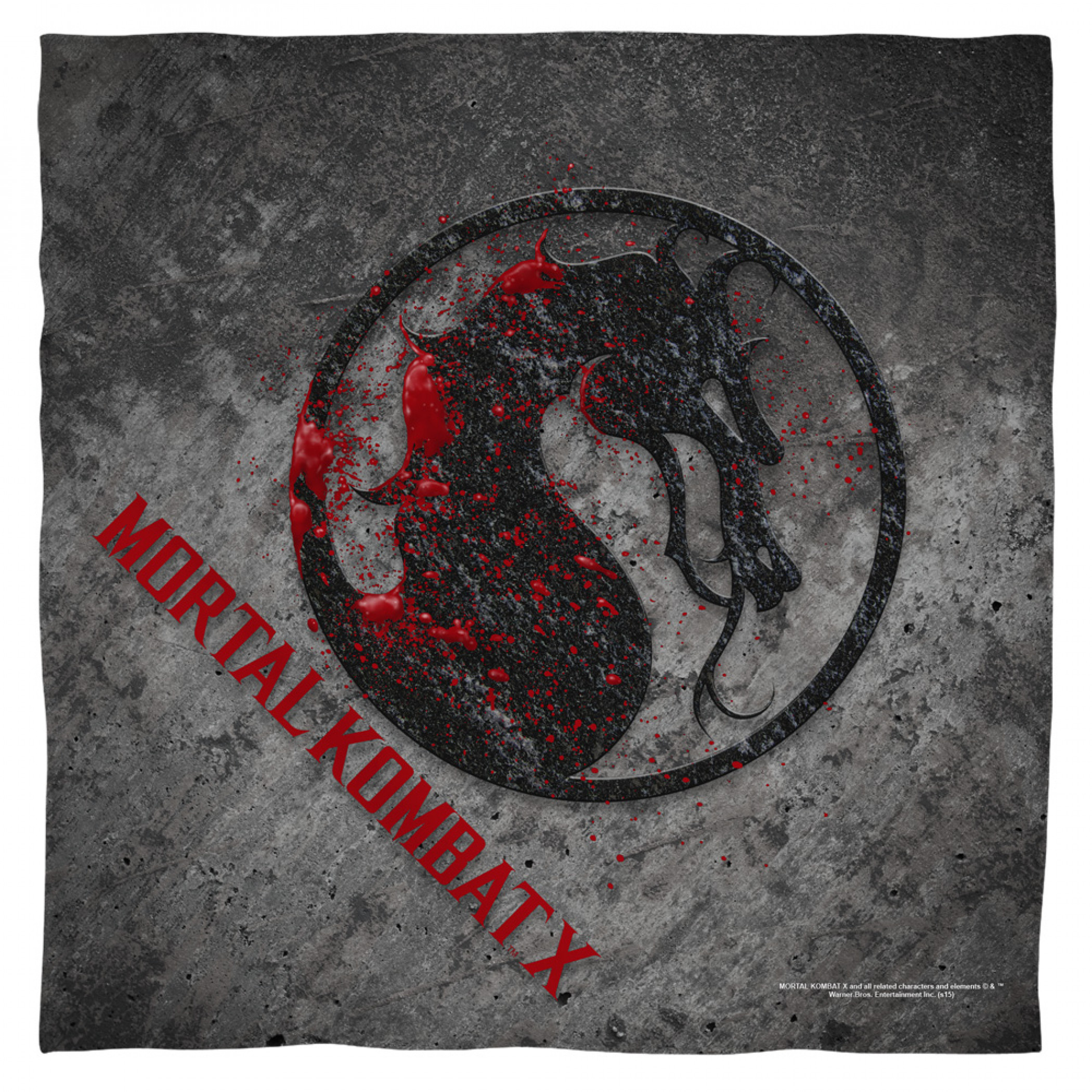 Mortal Kombat X Bloody Stone Logo Bandana
