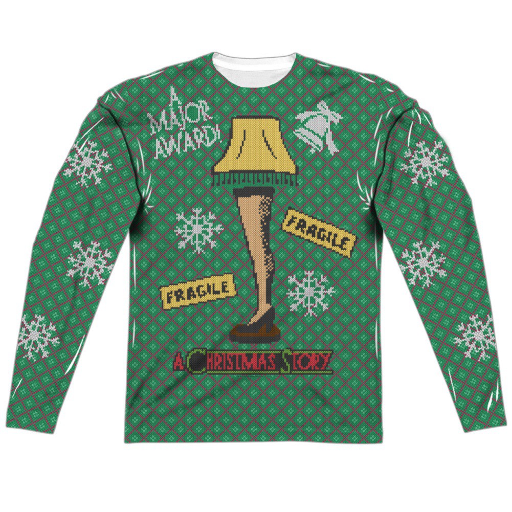 A Christmas Story Faux Ugly Sweater Long Sleeve Tshirt
