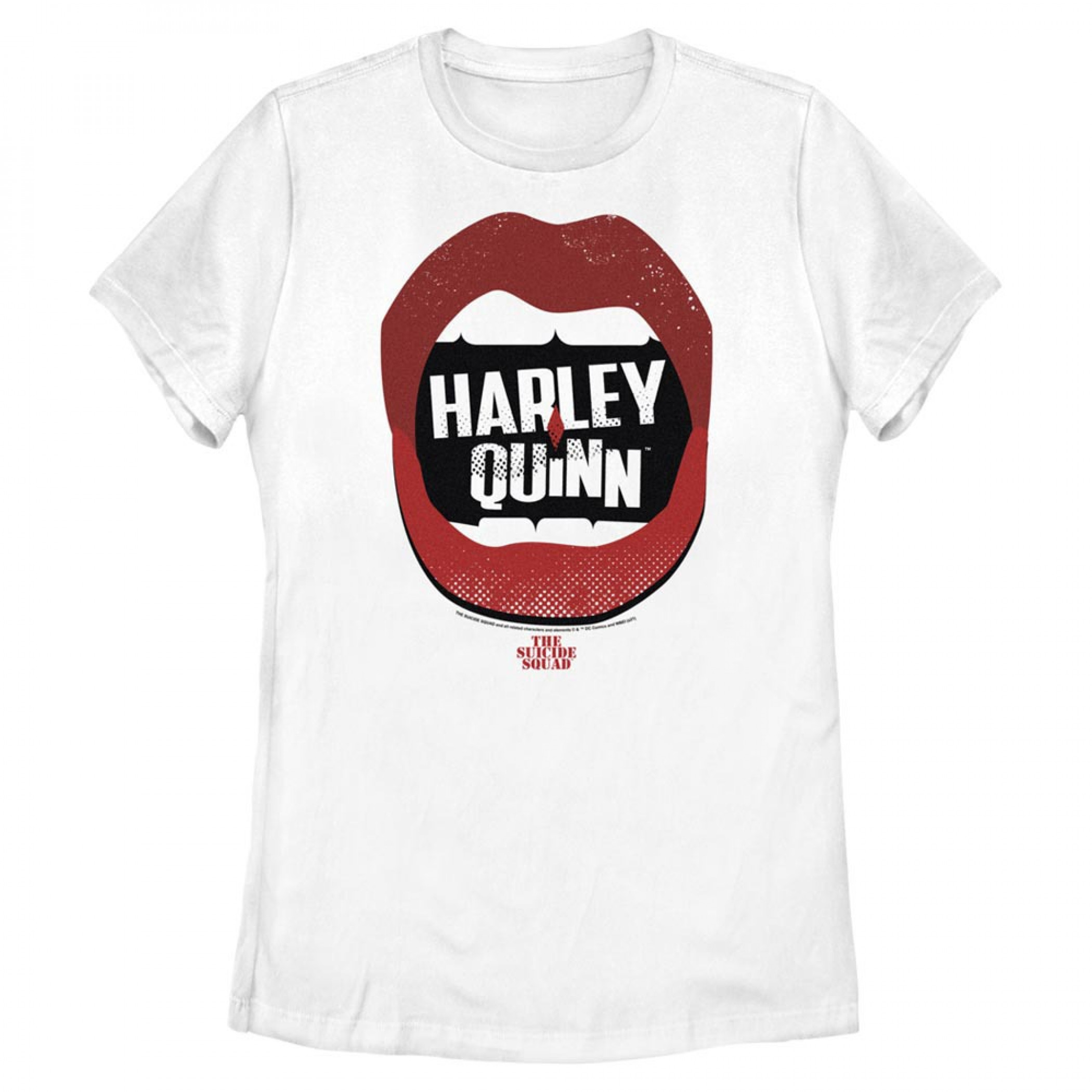 The Suicide Squad Harley Quinn Lips Logo Juniors T-Shirt