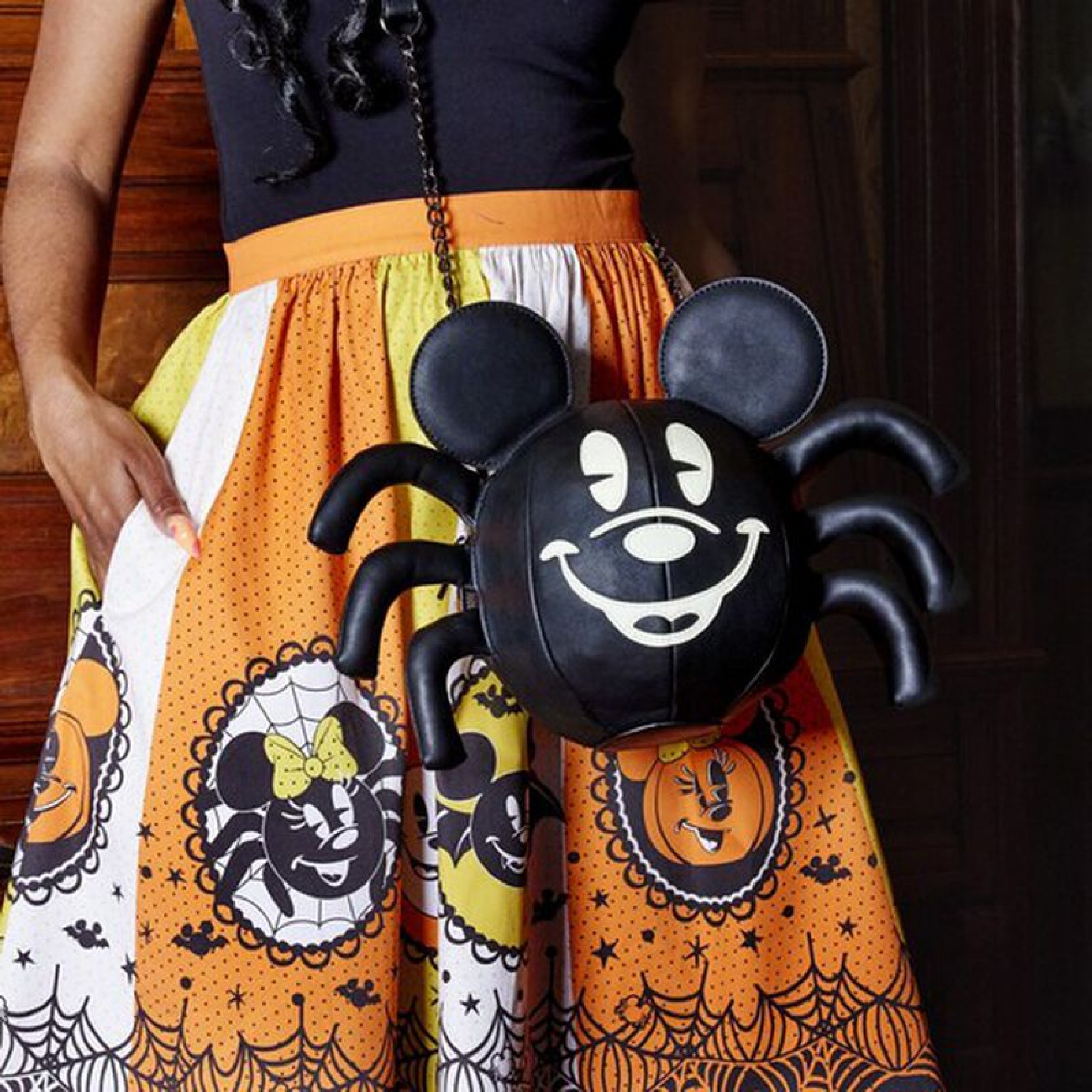 Mickey Mouse Glow Spider Crossbody Bag by Loungefly