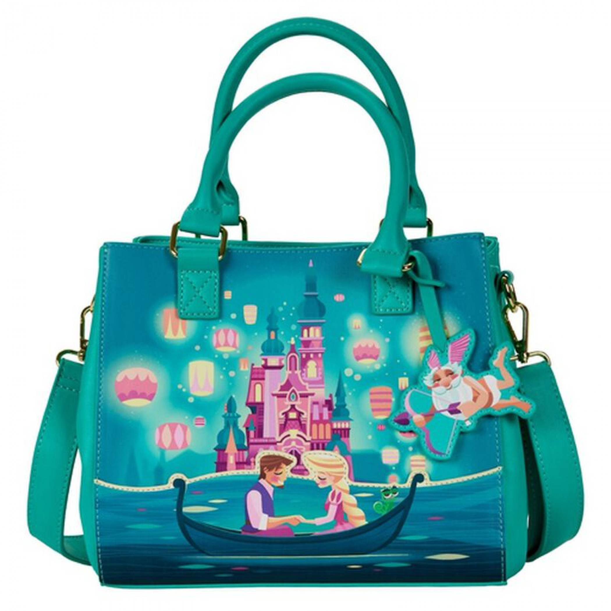 Disney Tangled Princess Castle Crossbody Bag By Loungefly