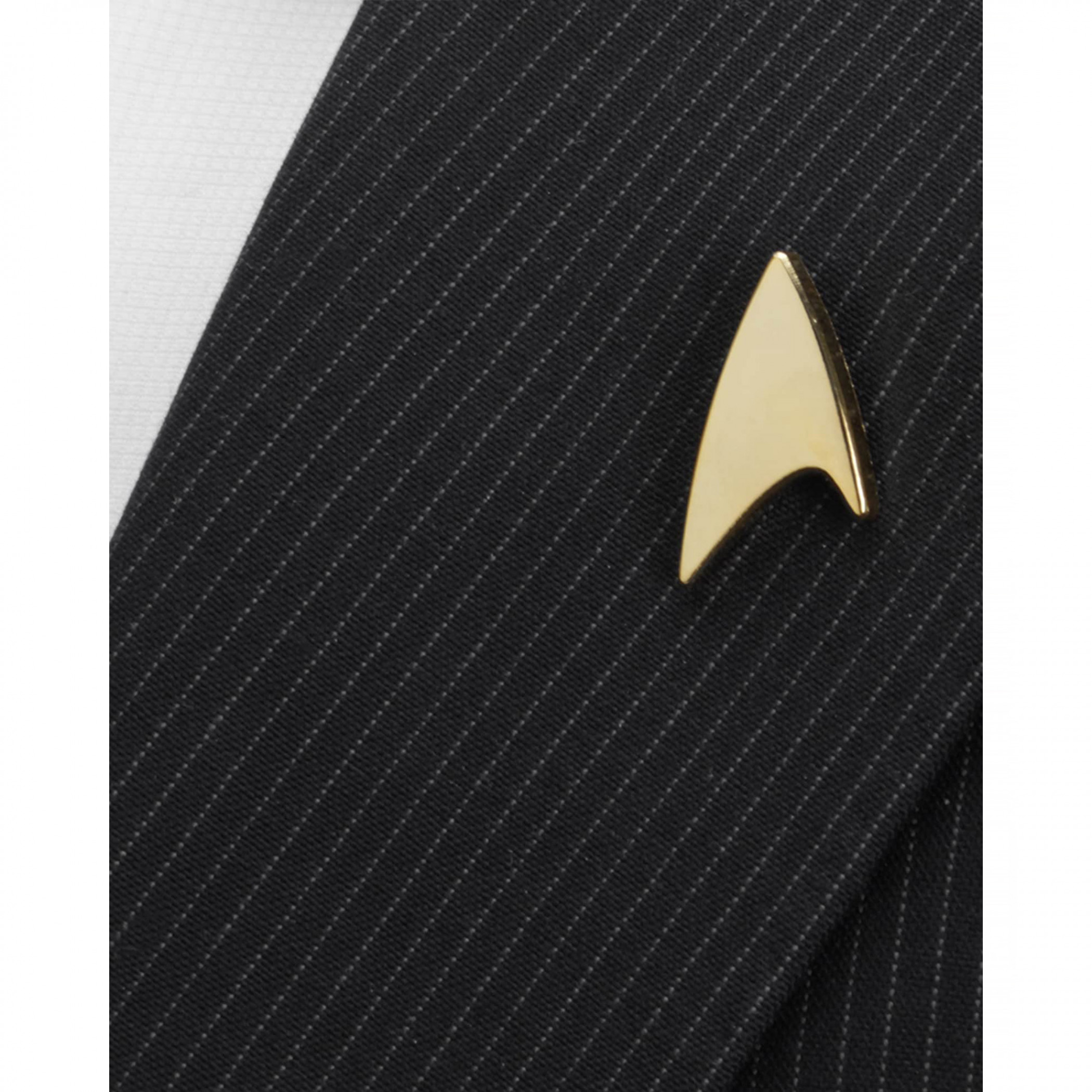 Gold Delta Shield Star Trek Lapel Pin