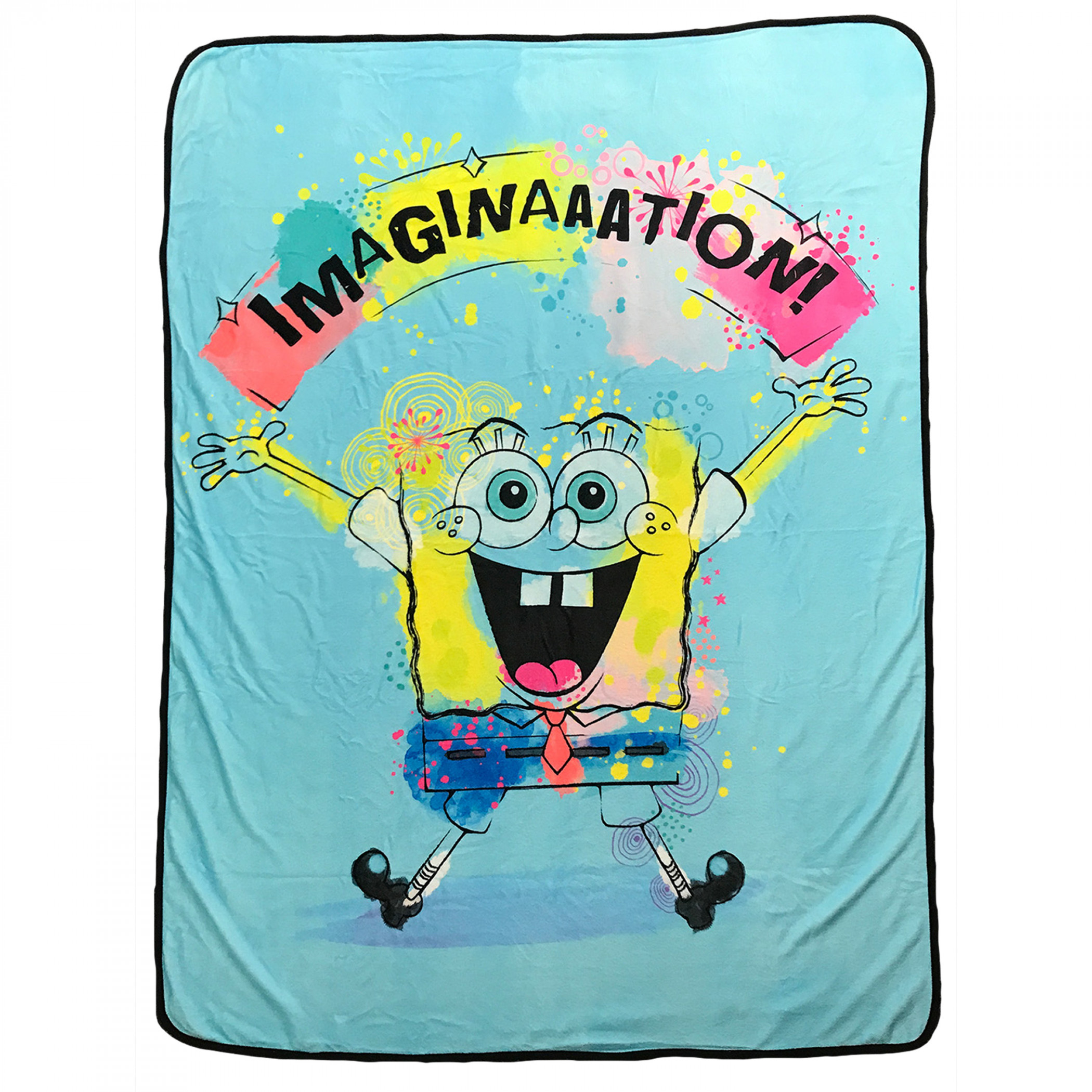 SpongeBob SquarePants Imaginaaation Fleece Throw Blanket West Coast Shaving