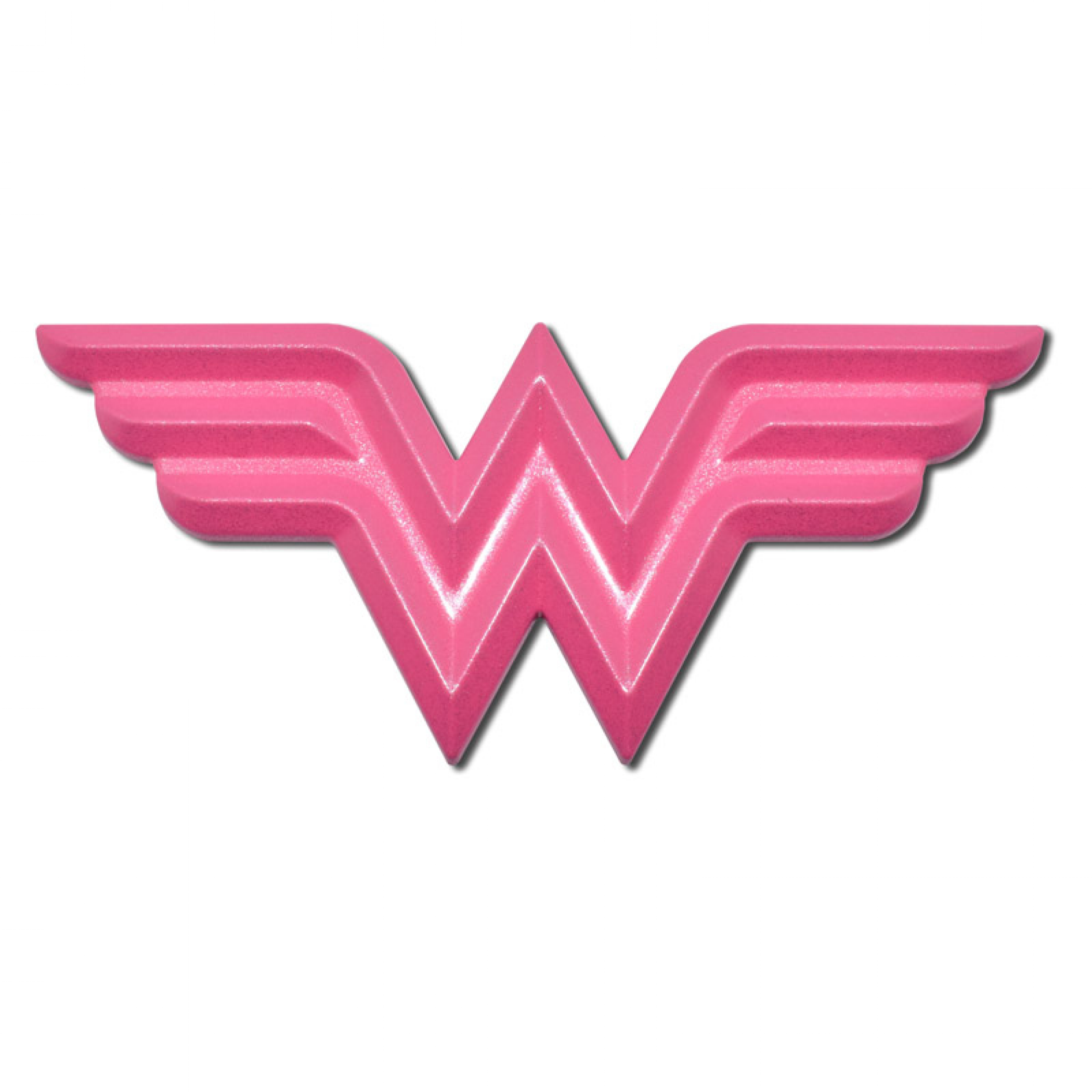 Wonder Woman Symbol Hot Pink Chrome Plated Emblem