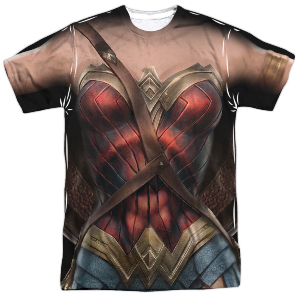 Wonder Woman Front and Back Print Costume Tee