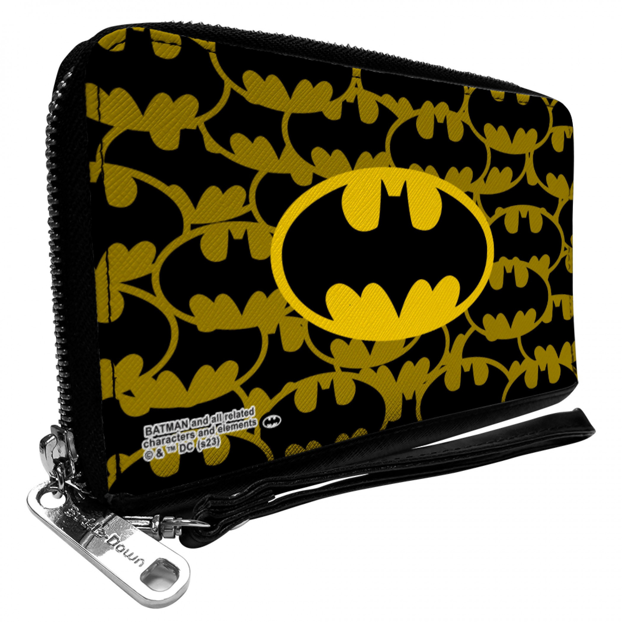 Batman Logo Collage PU Leather Zip Around Wallet