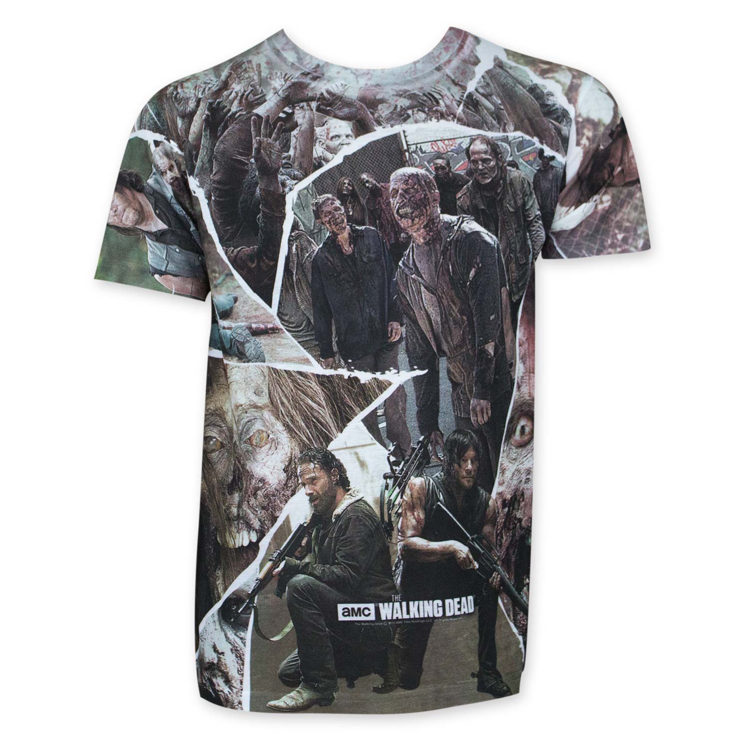Walking Dead Men's Sublimated Panel Tee Shirt