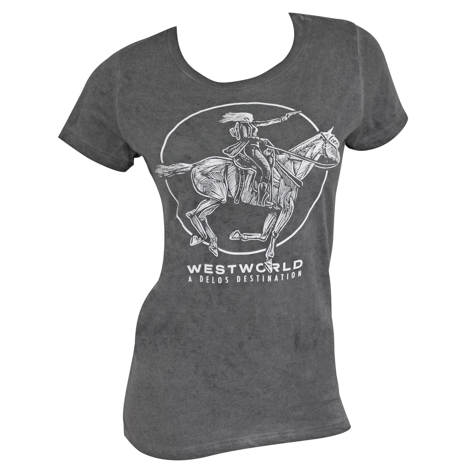 Westworld Delos Ladies Grey Tee Shirt
