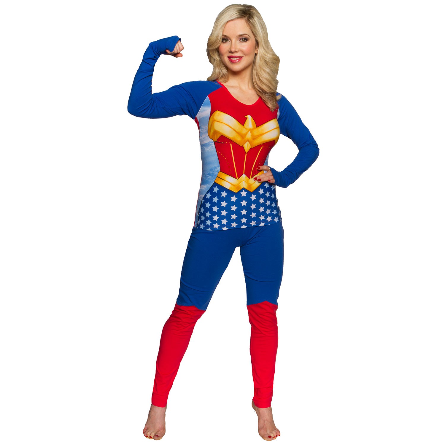 Wonder Woman Costume Shirt Pants Women's Sleep Set