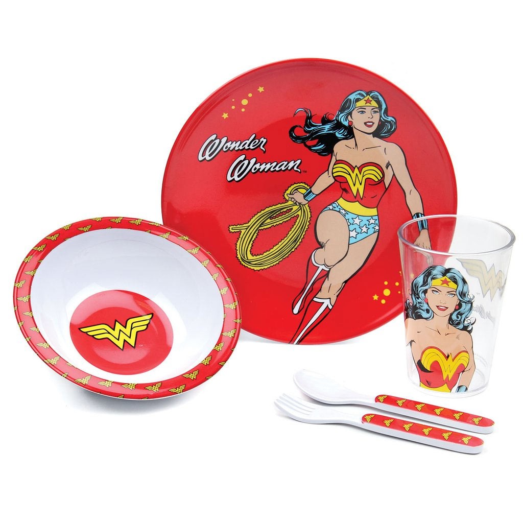 Wonder Woman Melamine Mealtime 5 Piece Set