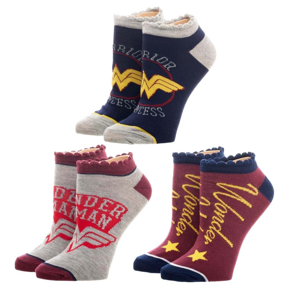 Wonder Woman 3 Pack Women's Ankle Socks