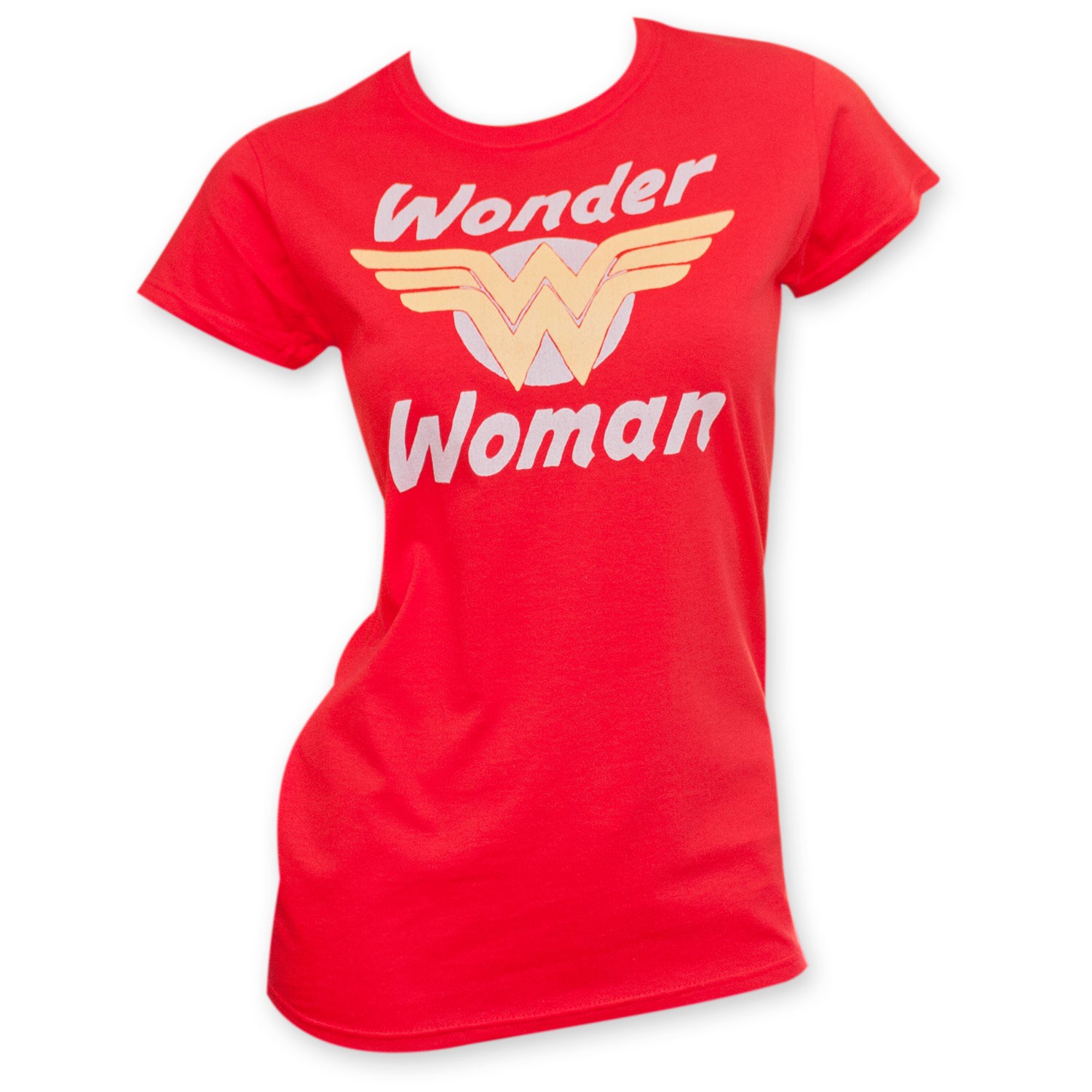 Wonder Woman Red Junior's Golden Logo Tee Shirt